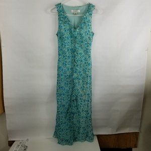 David Warren New York Long Dress Size 6P Blue Floral